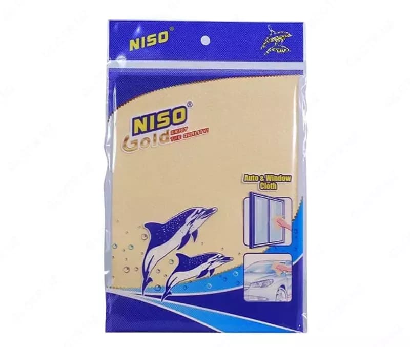 Универсальная салфетка (микрофибра 100%) ”Niso” Дельфин Gold, 50 х 35 см, кремовая (Код - 390) — 1