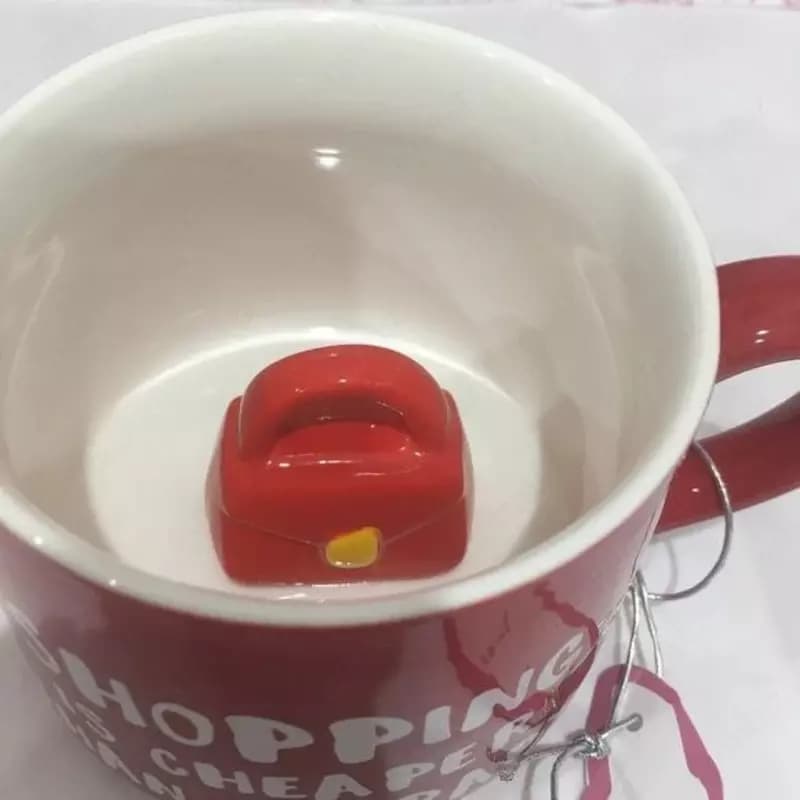 Керамическая кофейная кружка с мультяшным животным внутри (350 мл). — 4