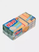Универсальные двусторонние губки ”Niso” Макси, пористый поролон/абразив, 95х65х30 мм, 6 шт. (Код - 375) Ассортимент