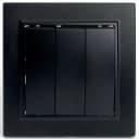 Выключатель (трехклавишный) ”Dusel” Rich, 10А, 210-250 В (Black)