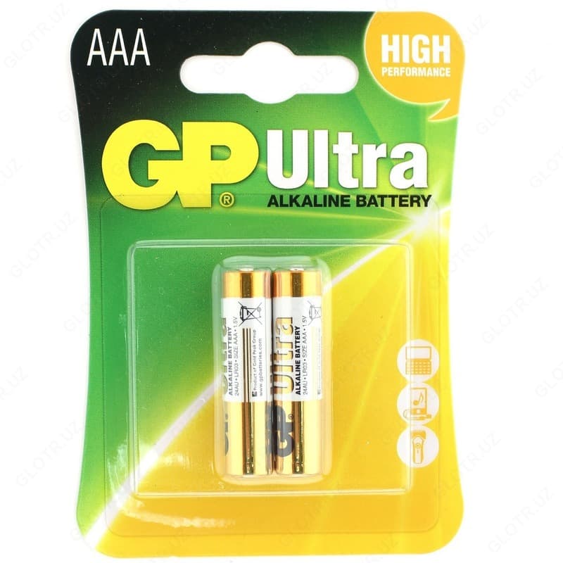 Батарейка GP ULTRA ALKALINE (LR03) AAA 2 в целофане — 1