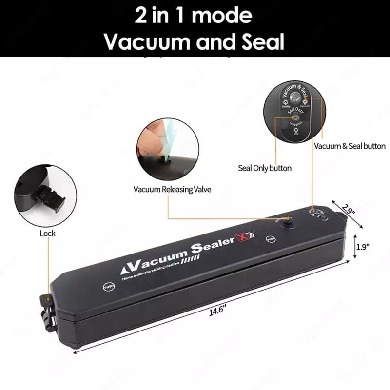Электрический вакуумный упаковщик Vacuum Sealer Z. 2 в 1 — 6