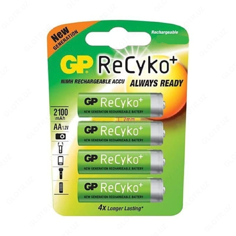 Аккумулятор GP NiMH 1.2V 2100mAh (R6) AA ReCyko 4*BL — 1