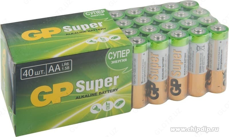15A(A316/LR6/AA)40, Элемент питания алкалиновый Super (40шт) 1.5В — 1
