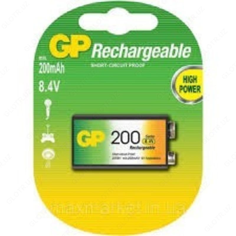 Аккумулятор GP NiMH 8.4V 200mAh (9V) LSD 1*BL — 2