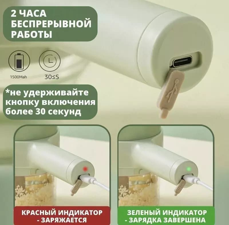 Измельчитель электрический овощерезка беспроводной — 4