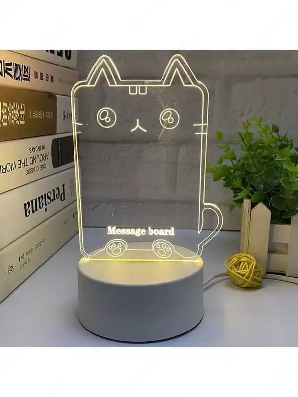 Светодиодный ночник с маркером котик — 2