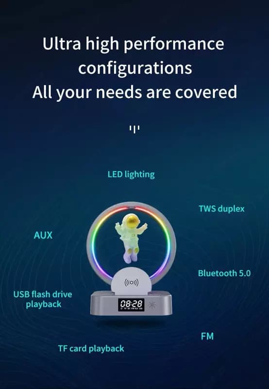 Портативный Bluetooth-динамик со светодиодной подсветкой — 2