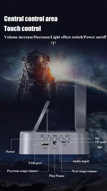 Портативный Bluetooth-динамик со светодиодной подсветкой — 4