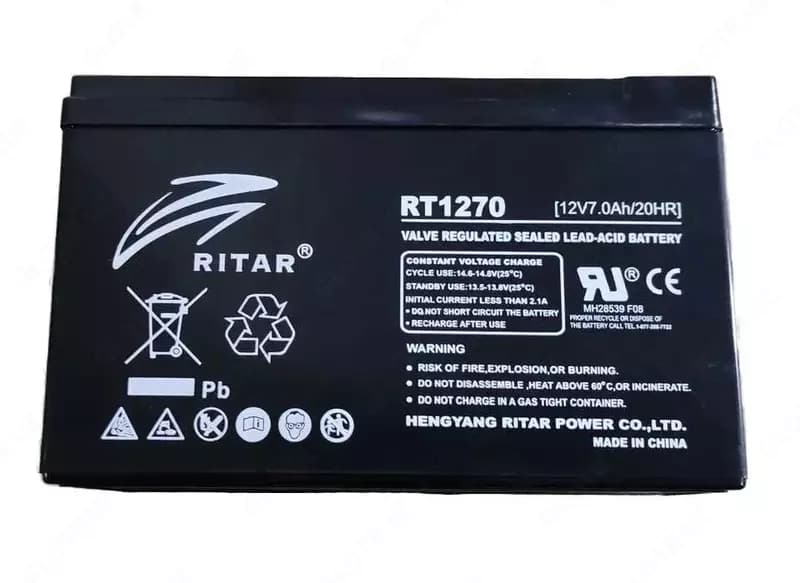 Аккумуляторная батарея Ritar RT1270 (12V, 7.0Ah) — 1