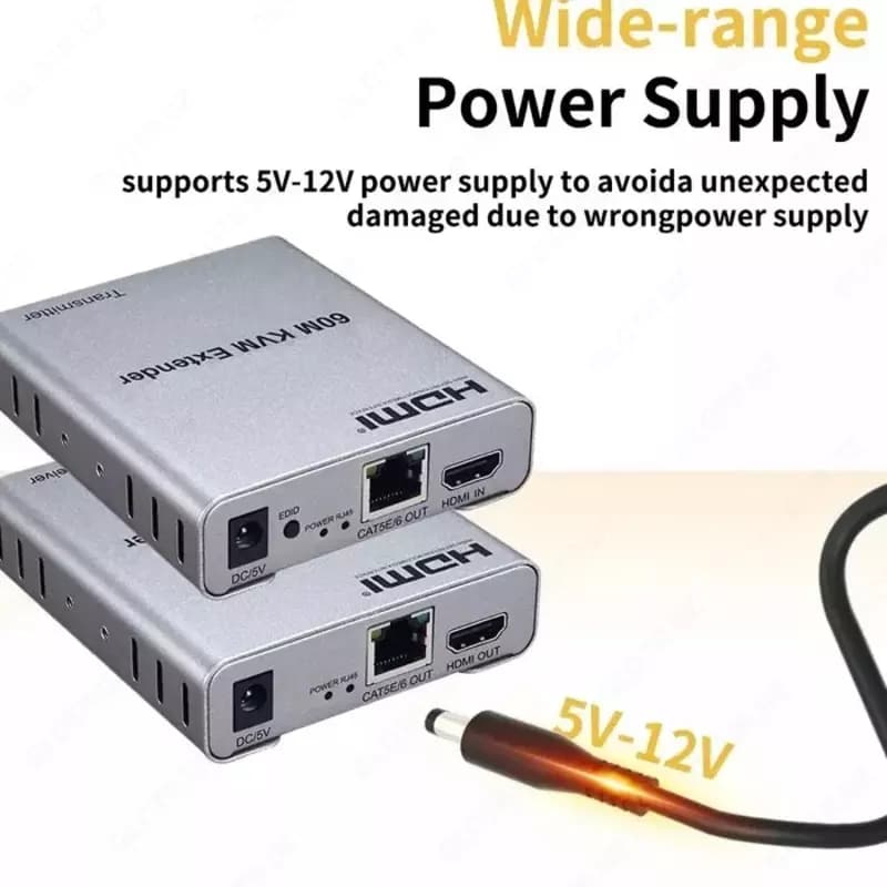 HDMI + USB удлинитель 60М 1080p, HDMI USB Extender 60M , Lan, Ethernet — 4