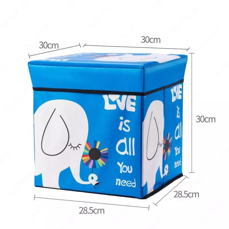 Коробка для игрушек+табуретка 2в1 29*29см из искусственного материала — 2
