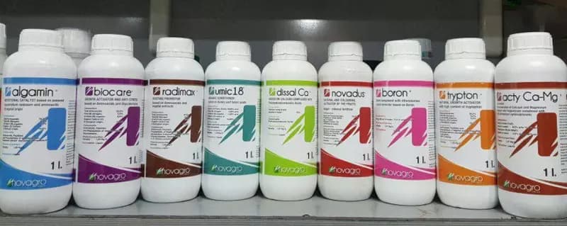 Удобрение NOVAGRO Italy (Dissal Ca, Acty Ca Mg, Novadus, Trypton, Boron, Biocare, Umic 18, Algamin) — 1