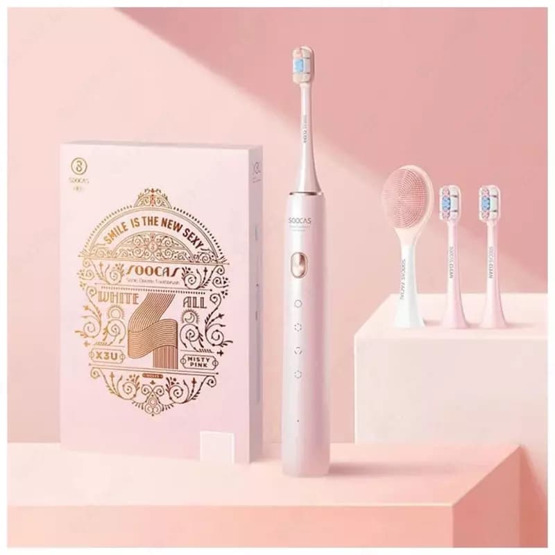Умная электрическая зубная щетка Xiaomi Soocas X3U Sonic Electric Toothbrush Limited Edition (розовый). — 1