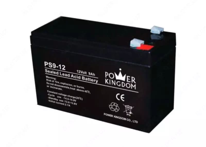 Аккумуляторная батарея ”POWER KINGDOM” 12V/9Ah, AGM (Черный) — 1