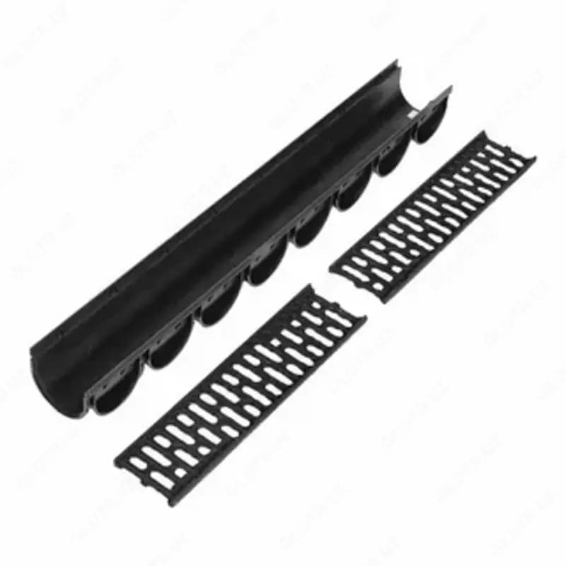 Лоток Standartpark пластиковый 1000x90x90 мм со сталной решеткой 088011-м — 3