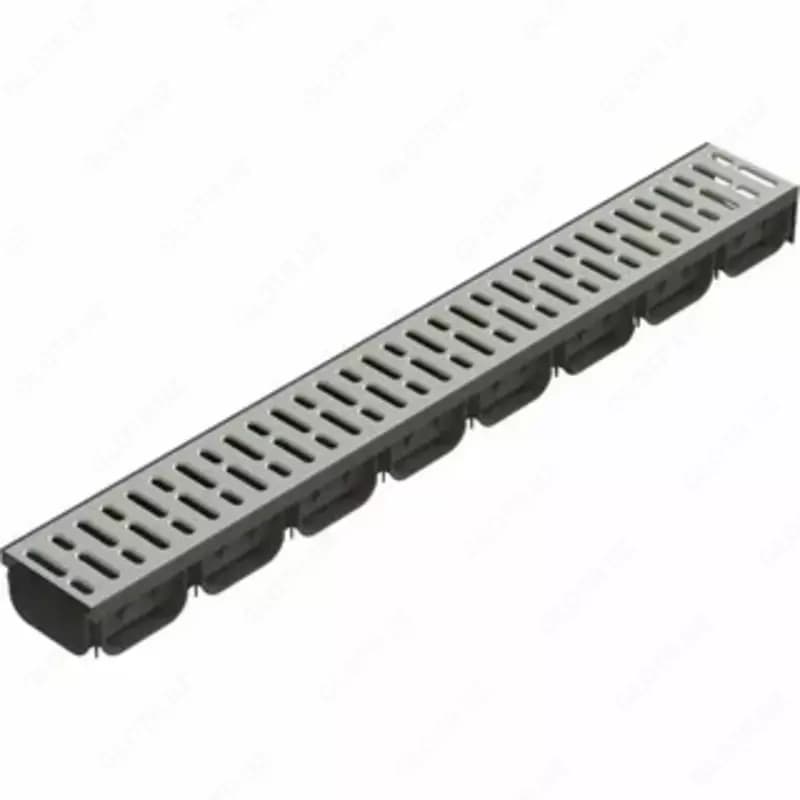 Лоток Standartpark пластиковый 1000x125x100 мм с чугунной решеткой класса С250 — 1