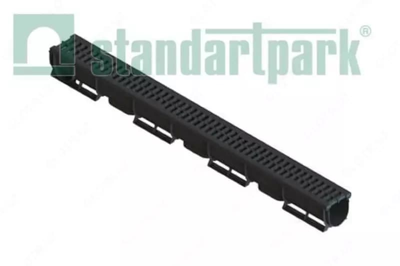 Лоток Standartpark пластиковый 1000x125x100 мм с чугунной решеткой класса С250 — 3