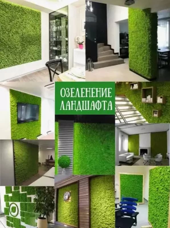 Искусственная Трава на Стену для Декора Газон на 60х40см — 1