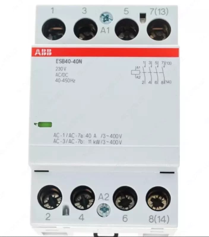 Контактор ABB ESB40-40N-06 модульный (40А АС-1 4НО) катушка 230В AC/DC 1SAE341111R0640 — 1