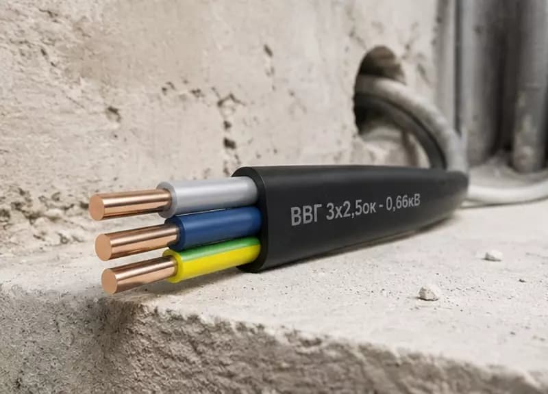 Кабель ВВГ 3х2,5ок - 0,66кВ — 3
