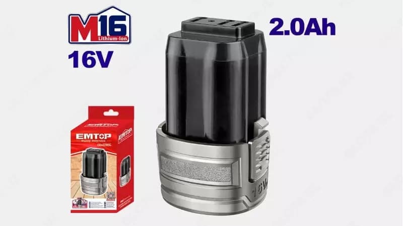 Литий-ионный аккумулятор ”EMTOP” EBPK1620 — 16 В, 2,0 А·ч — 2