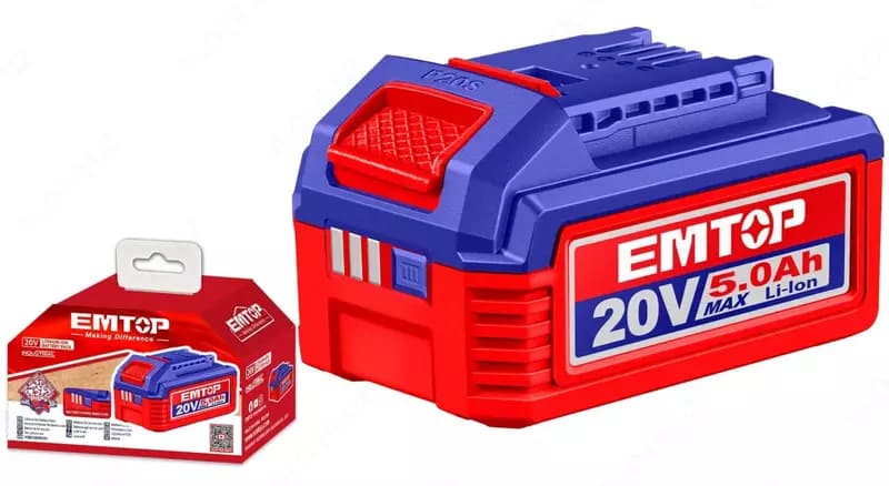 Литий-ионный аккумулятор ”EMTOP” EBPK20031 — 20 В, 5,0 А·ч — 1