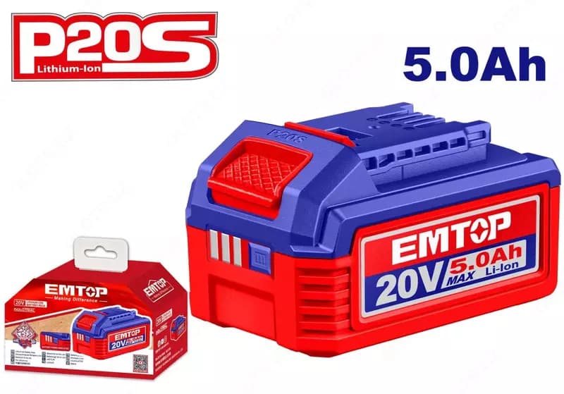 Литий-ионный аккумулятор ”EMTOP” EBPK20031 — 20 В, 5,0 А·ч — 2