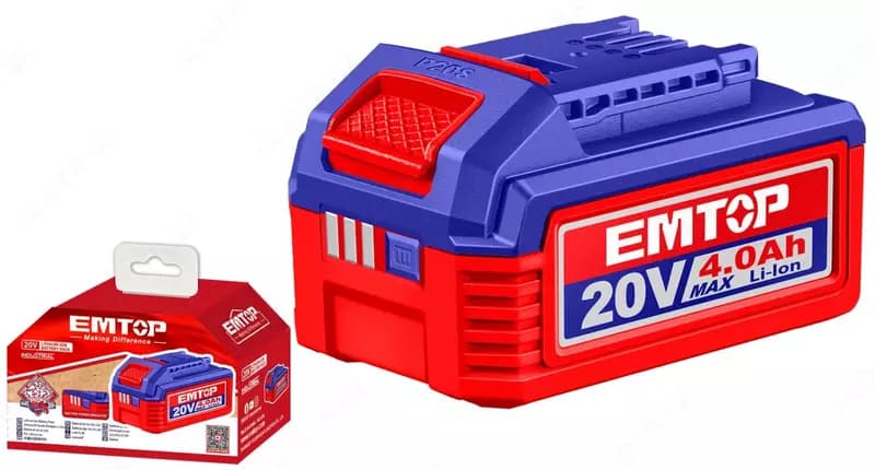 Литий-ионный аккумулятор ”EMTOP” EBPK20021 — 20 В, 4,0 А·ч — 1
