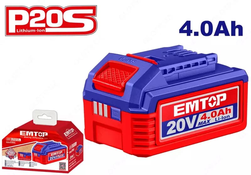 Литий-ионный аккумулятор ”EMTOP” EBPK20021 — 20 В, 4,0 А·ч — 2