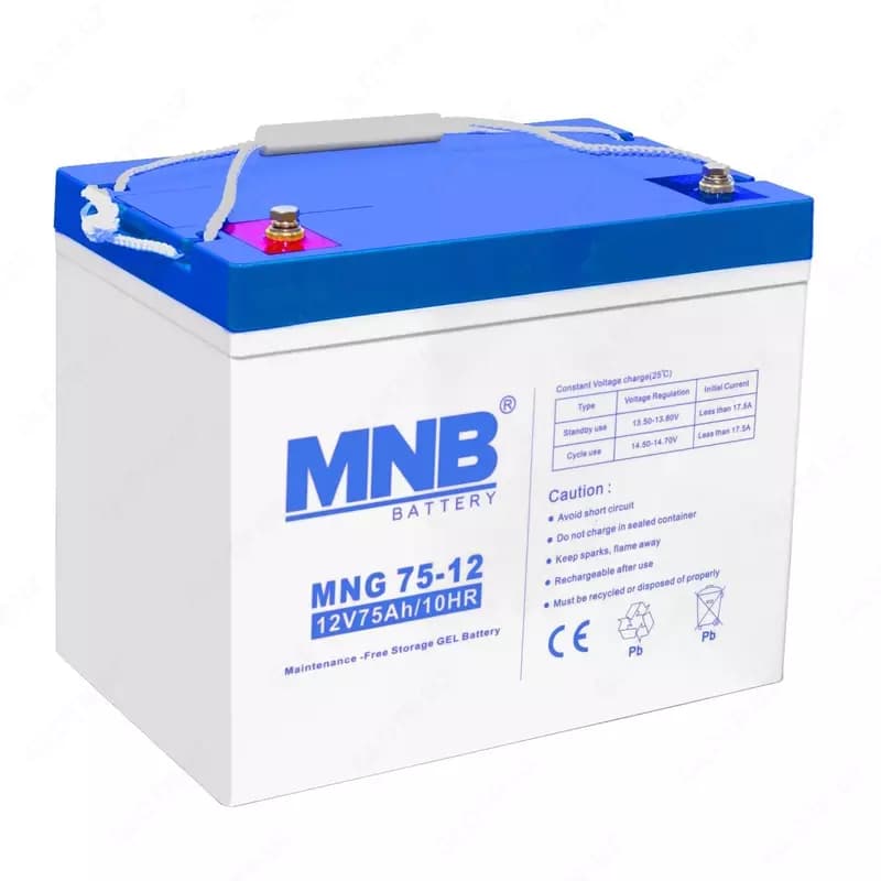 Аккумуляторная батарея для солнечных панелей и ИБП ”MNB” MNG75-12, 75Ah, 12V — 1