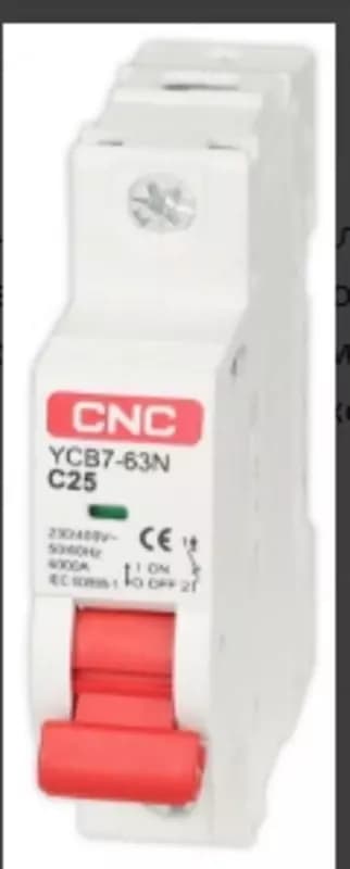 Автоматический выключатель YCB7-63N 1P C20A 6kA — 3
