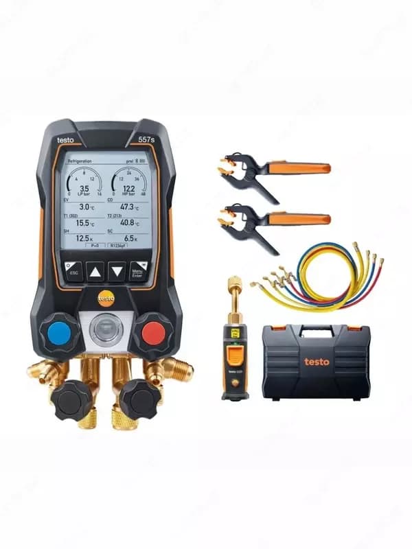 TESTO 557S Комплект 2 с заправочными шлангами — умный цифровой манометрический коллектор — 1