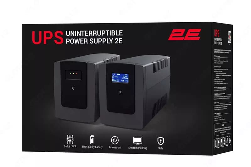 Источник бесперебойного питания 2E ED850, 850VA/480W, LED, 2xSchuko (2E-ED850) — 4