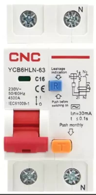 Автоматы дифференциальные YCB6HLE-63 3P+N C32A — 3