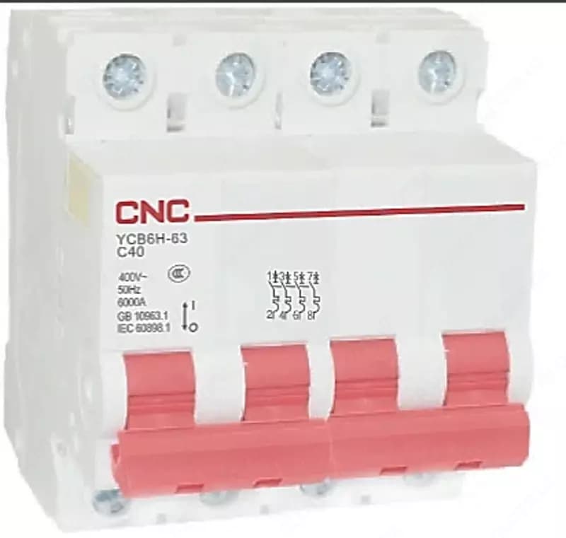 Автоматический выключатель YCB6-63H 4P C4A — 3