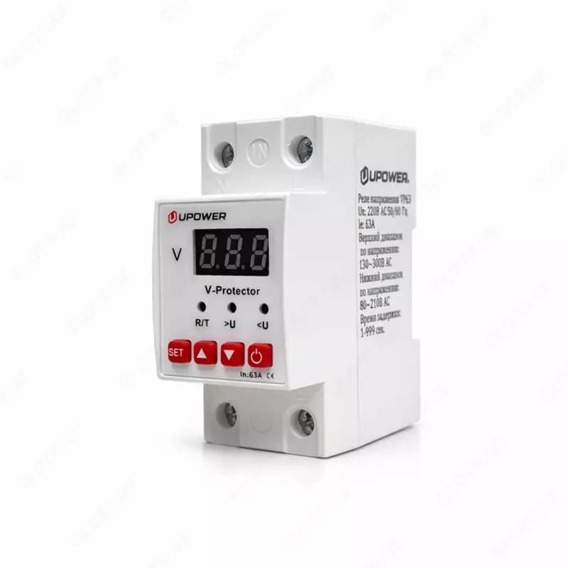 Реле напряжения "UPOWER" SVP-3D, 3 фазы, 15А, 300/450В АС — 2