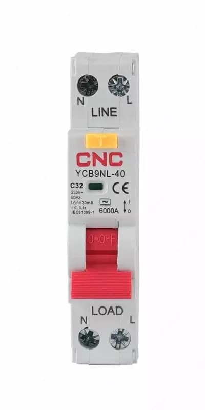 Дифференциальный автоматический выключатель ”CNC Electric” YCB9NL-40 1P+N 40A (Арт. - dif-ycb9-nl-32) — 2
