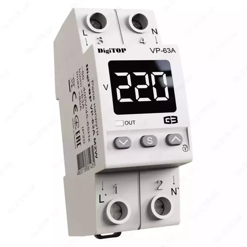 Реле напряжения ”DigiTOP” VP-63A M2W — 1