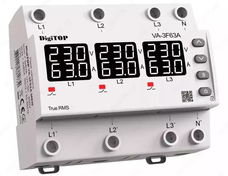Реле напряжения ”DigiTOP” VА-3F63A M6W — 2