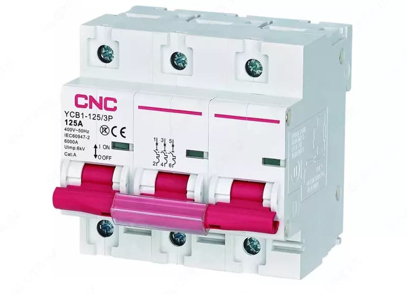 Автоматический выключатель (Байпас) ”CNC Electric” YCB1-125 HS 3P 125A (Арт. - mcb-ycb1-125hs-bpc3-125) — 1
