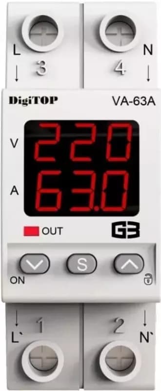 Реле напряжения ”DigiTOP” VA-63A M2R VA-63AM2R — 2