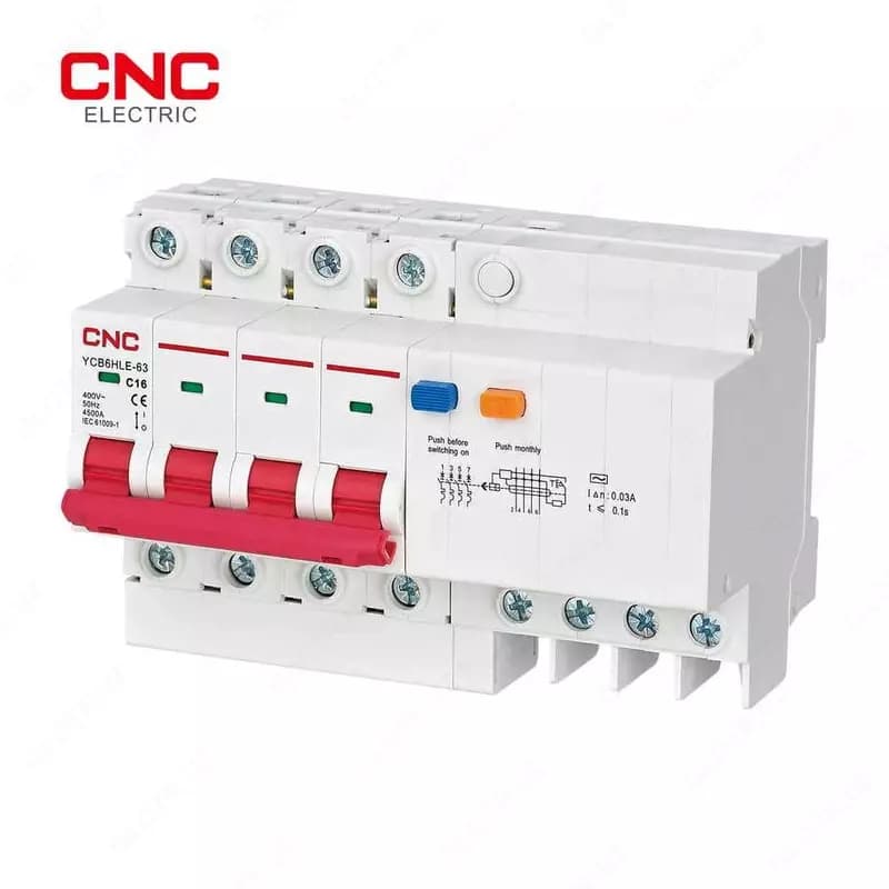 Автоматы дифференциальные YCB6HLE-63 3P+N C40A 100mA — 1
