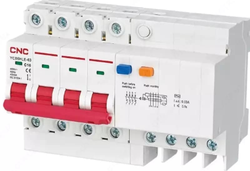 Автоматы дифференциальные YCB6HLE-63 3P+N C40A 100mA — 3