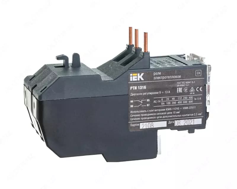 Реле РТИ-1316 электротепловое 9-13А IEK — 3