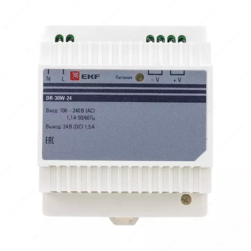 Блок питания ”EKF” PROxima DR-30W-24, 24В (Арт. - 1165434) — 2