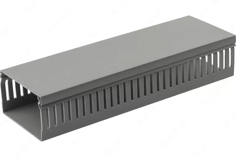 Перфорированный короб (кабель-канал) "UPOWER" ПВХ, дл. 2000 мм, серый — 3