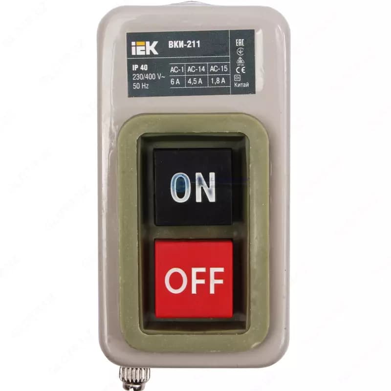 Выключатель кнопочный с блокировкой ВКИ-211 ”EKF” PROxima, 6А, 3P, IP40 (Арт. - 1180667) — 3