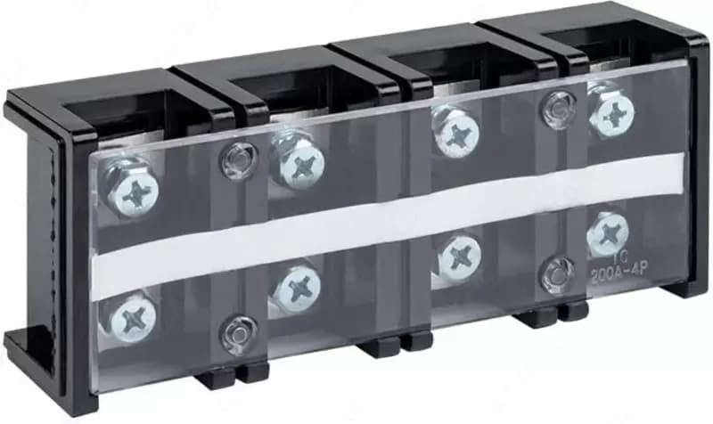 Клеммная колодка "UPOWER" ТС, 4 зажима, 60-400А, черная — 1