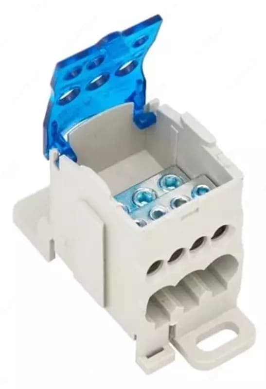 Распределительный блок (проходной) "UPOWER" РБП, пластик, 1Р, 95 мм2 — 2